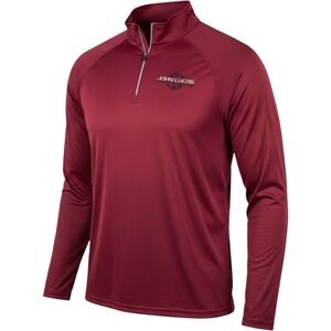 B&W John Lucas Basketball 1/4 Zip Pullover Shirt XL Red Performance Long Sleeve
